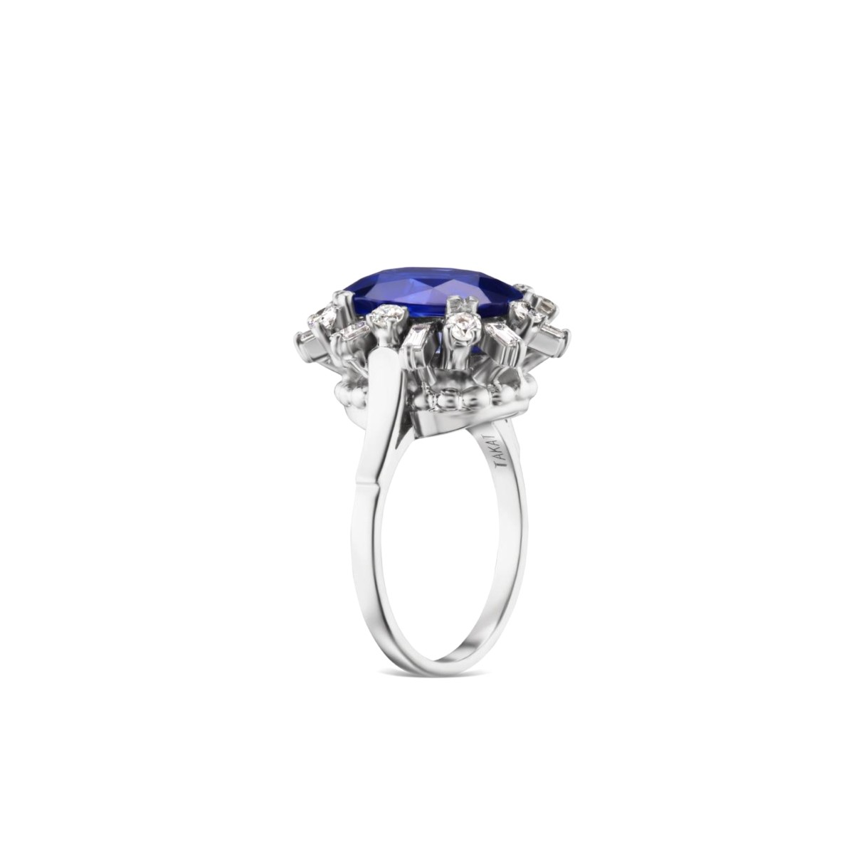 AGL Sapphire, Diamond and Platinum Ring