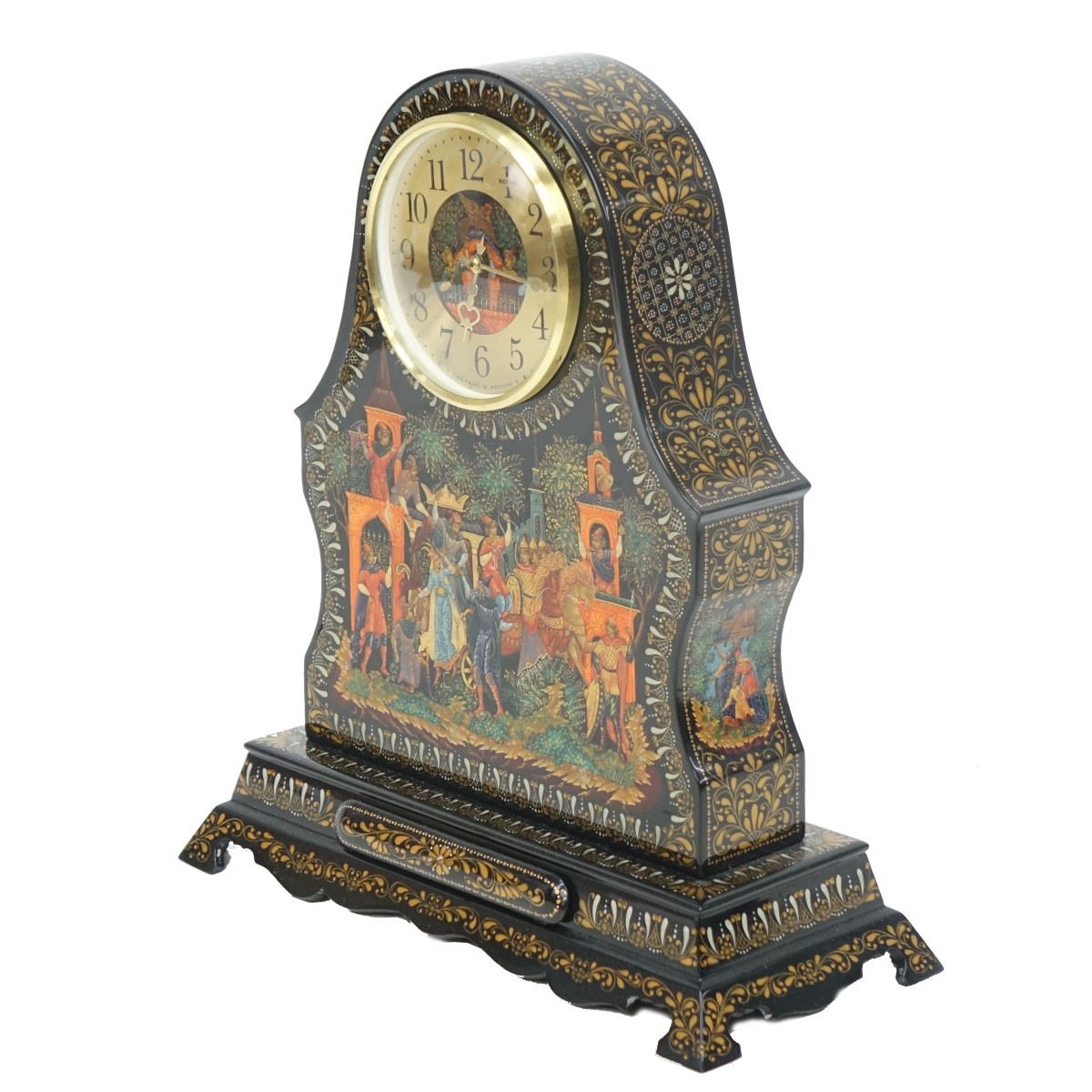 Russian Lacquer Mantle Clock