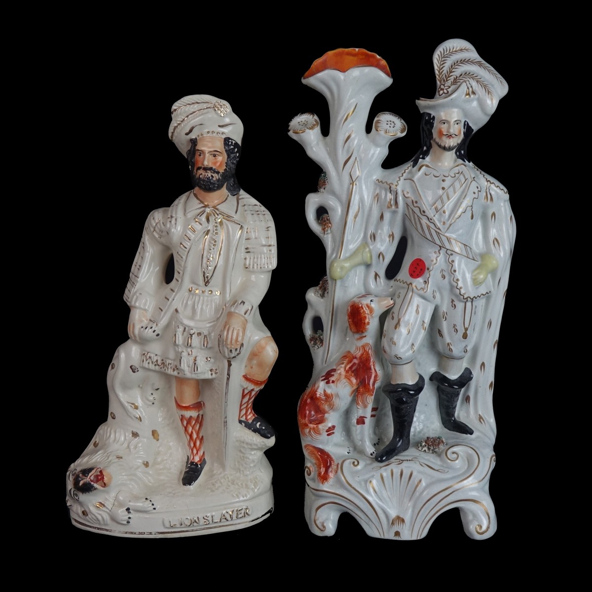 Two Large Staffordshire Figures