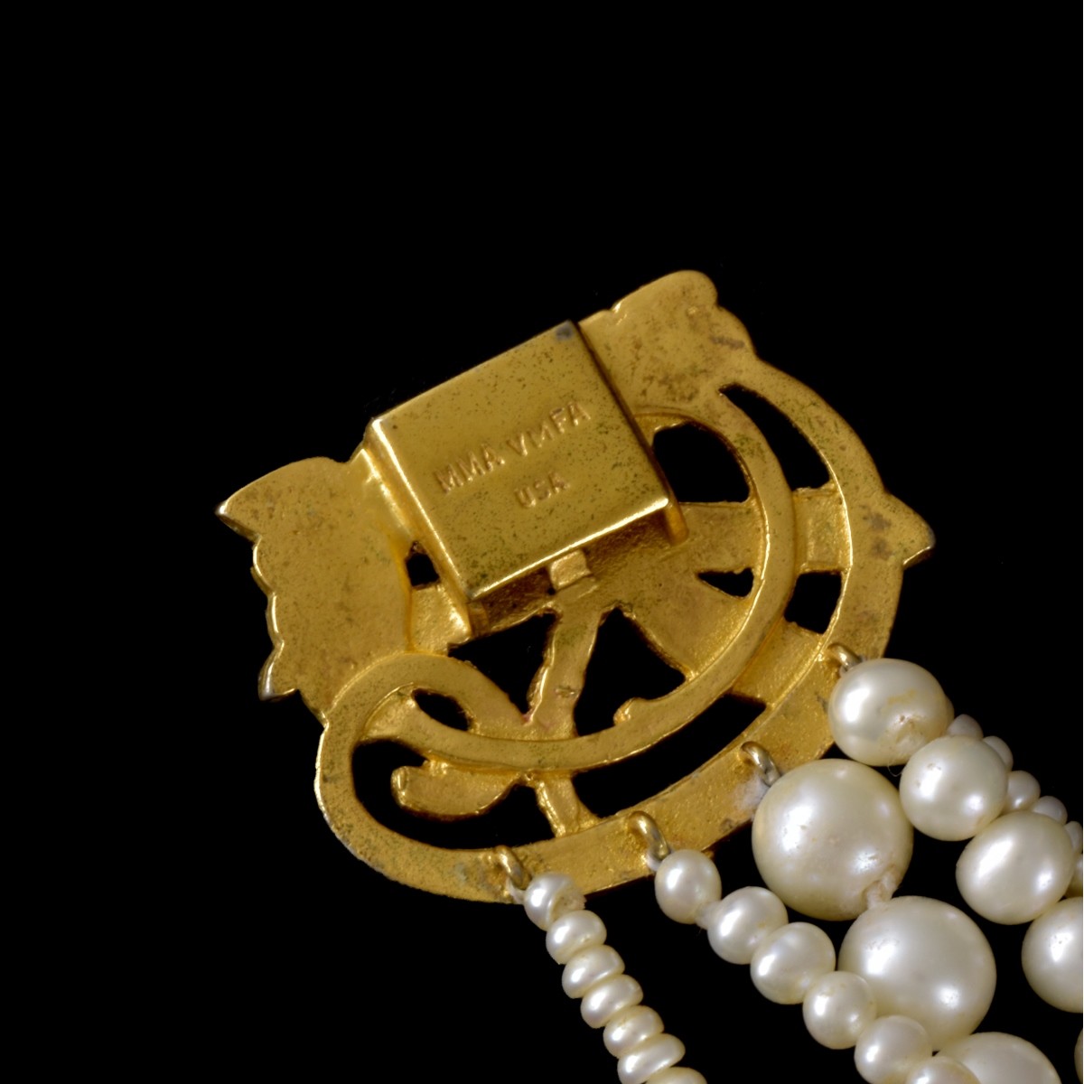 MMA Pearl and Enamel Necklace