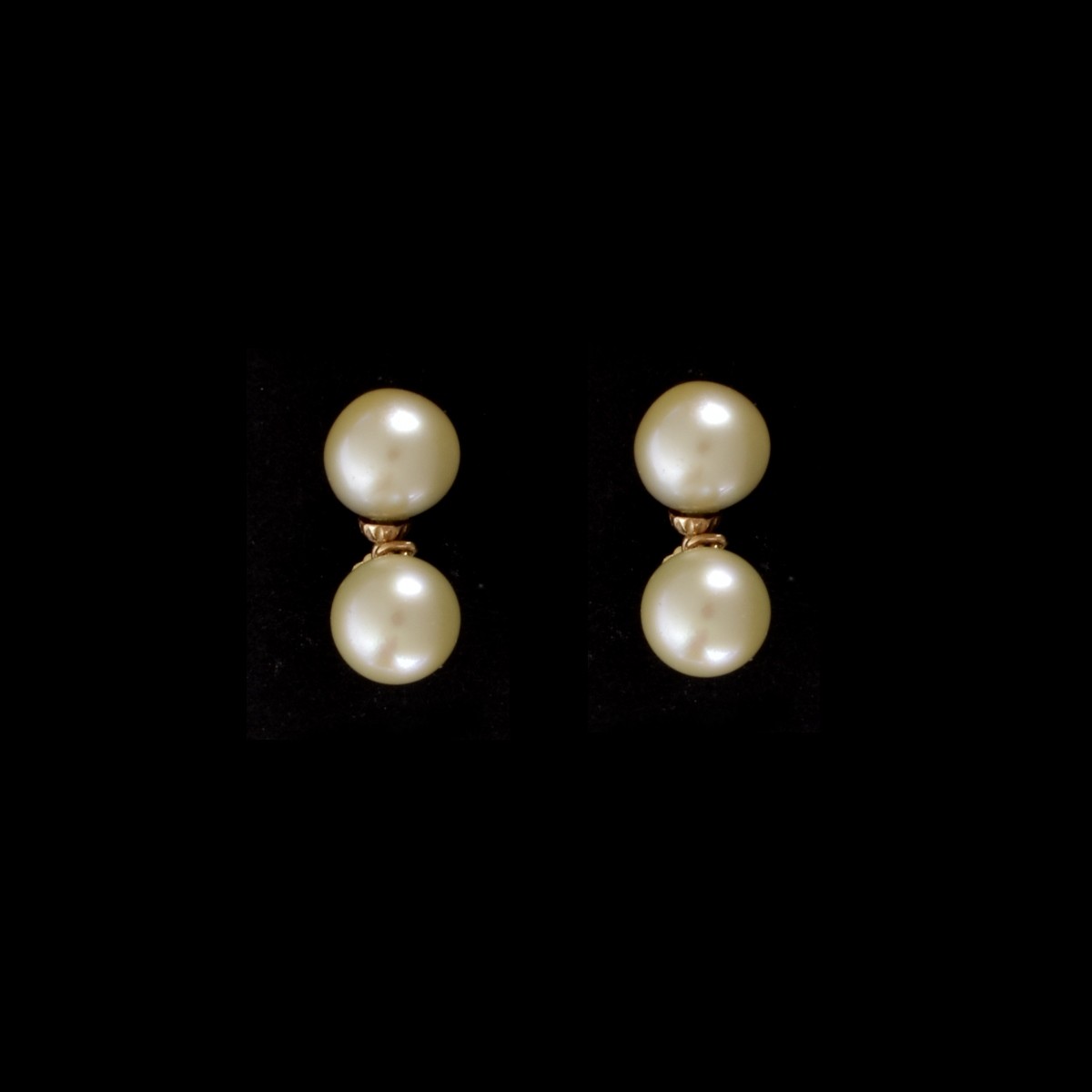 Pearl and 14K Necklace and Earrings