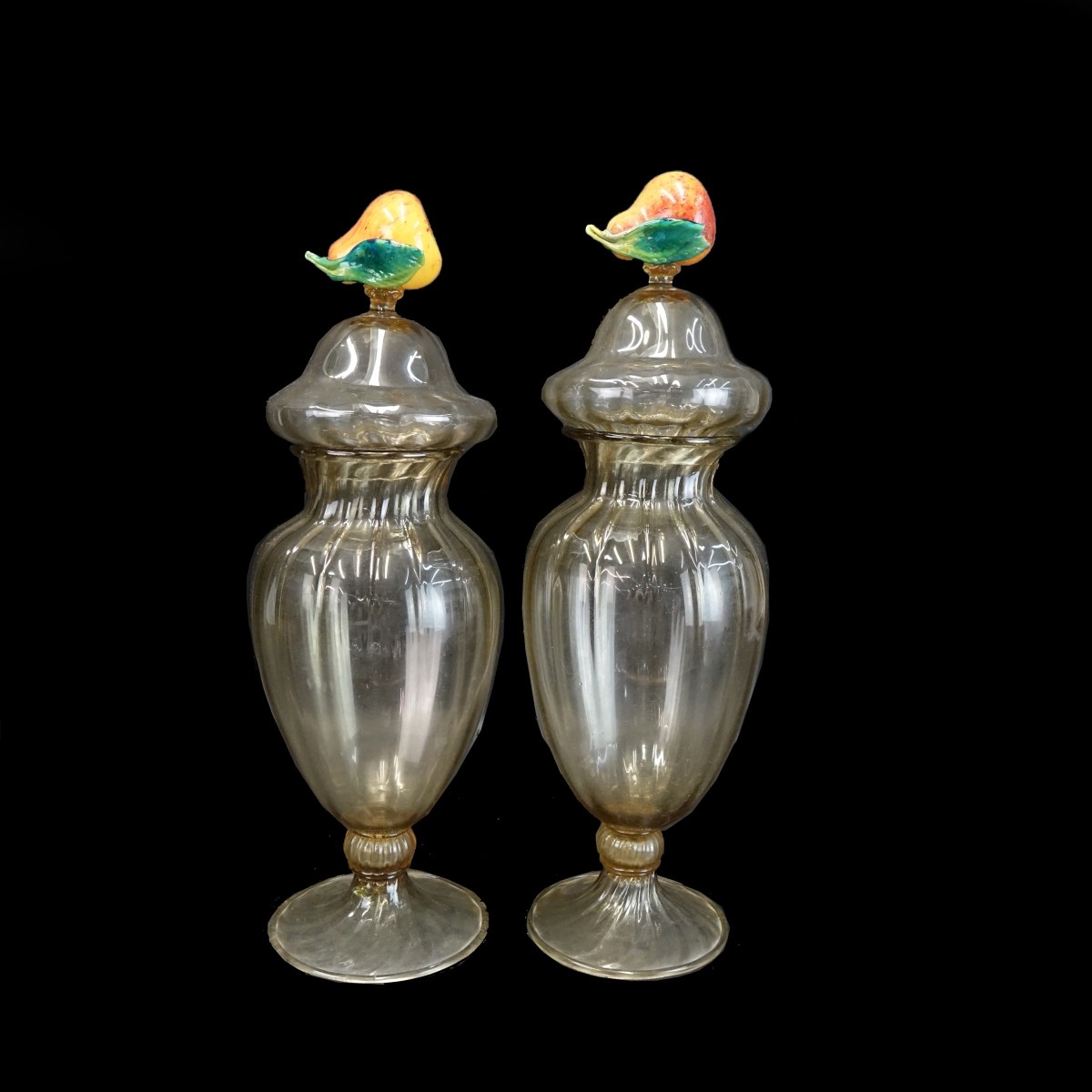 Pair of Murano Style Jars