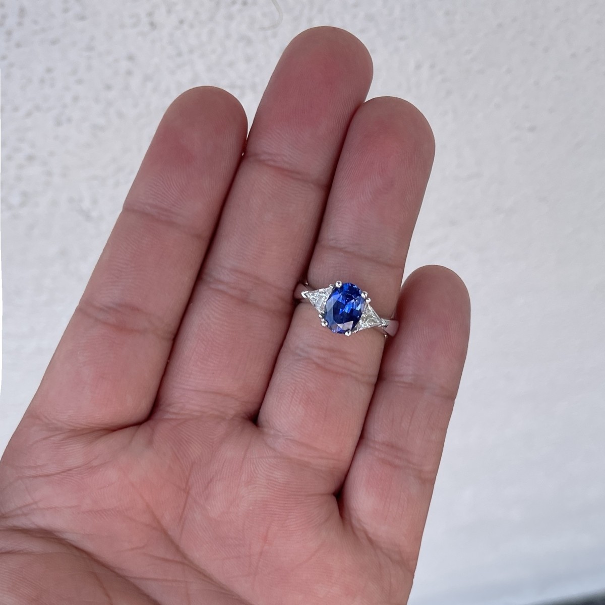 Sapphire, Diamond and 18K Ring.