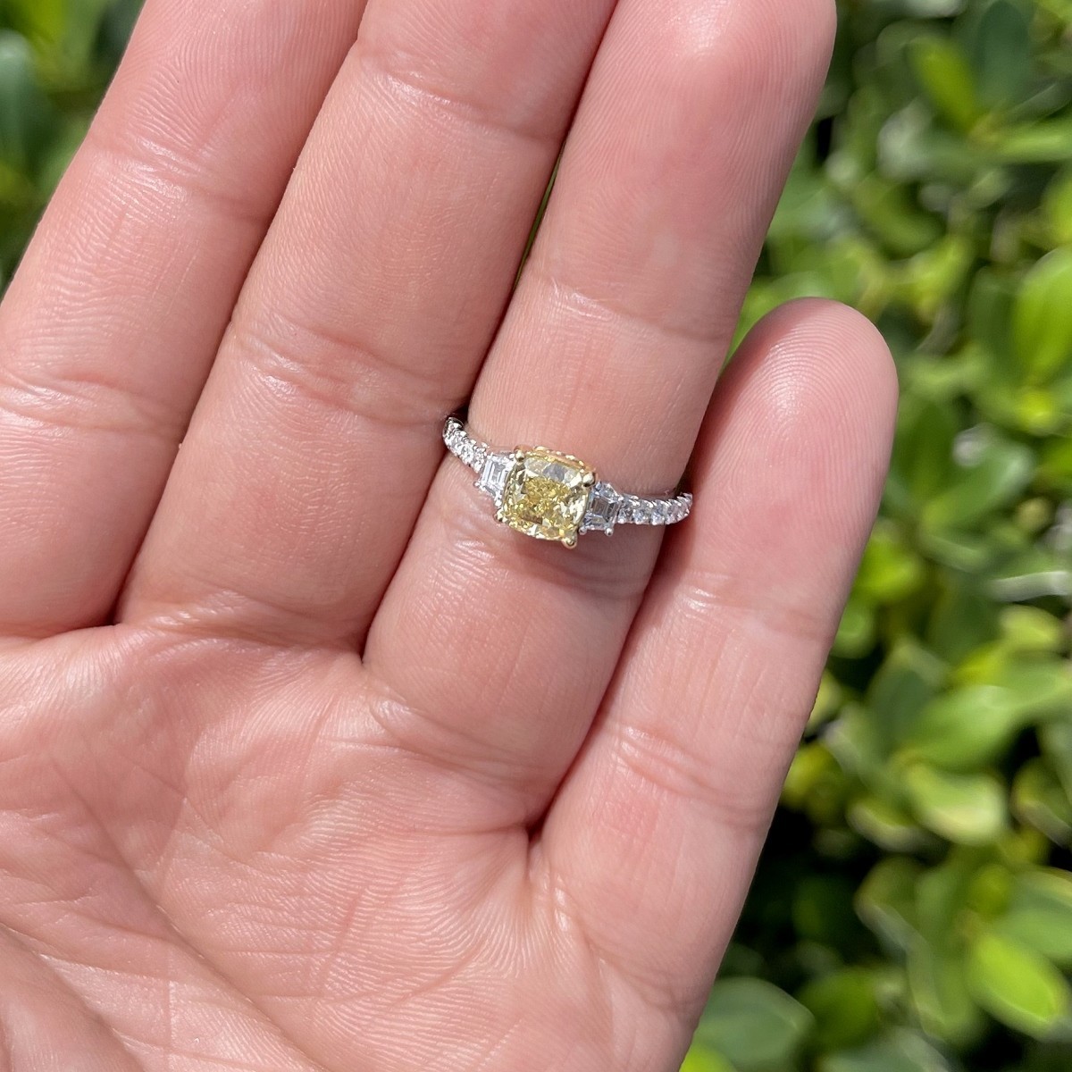 Fancy Diamond and 18K Ring