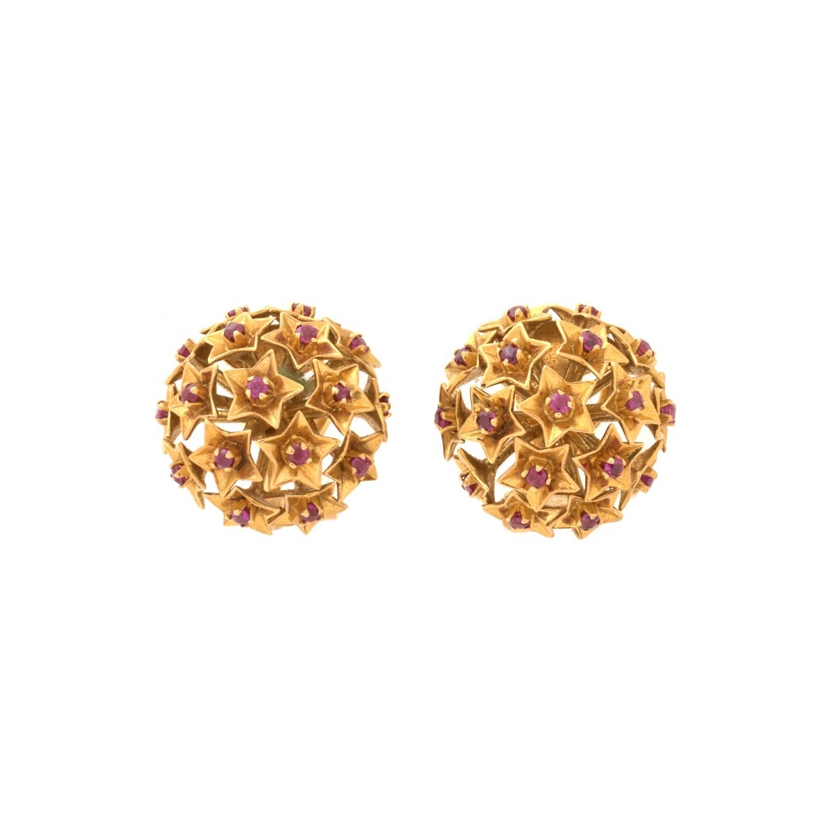 Tiffany & Co Ruby and 18K Earrings
