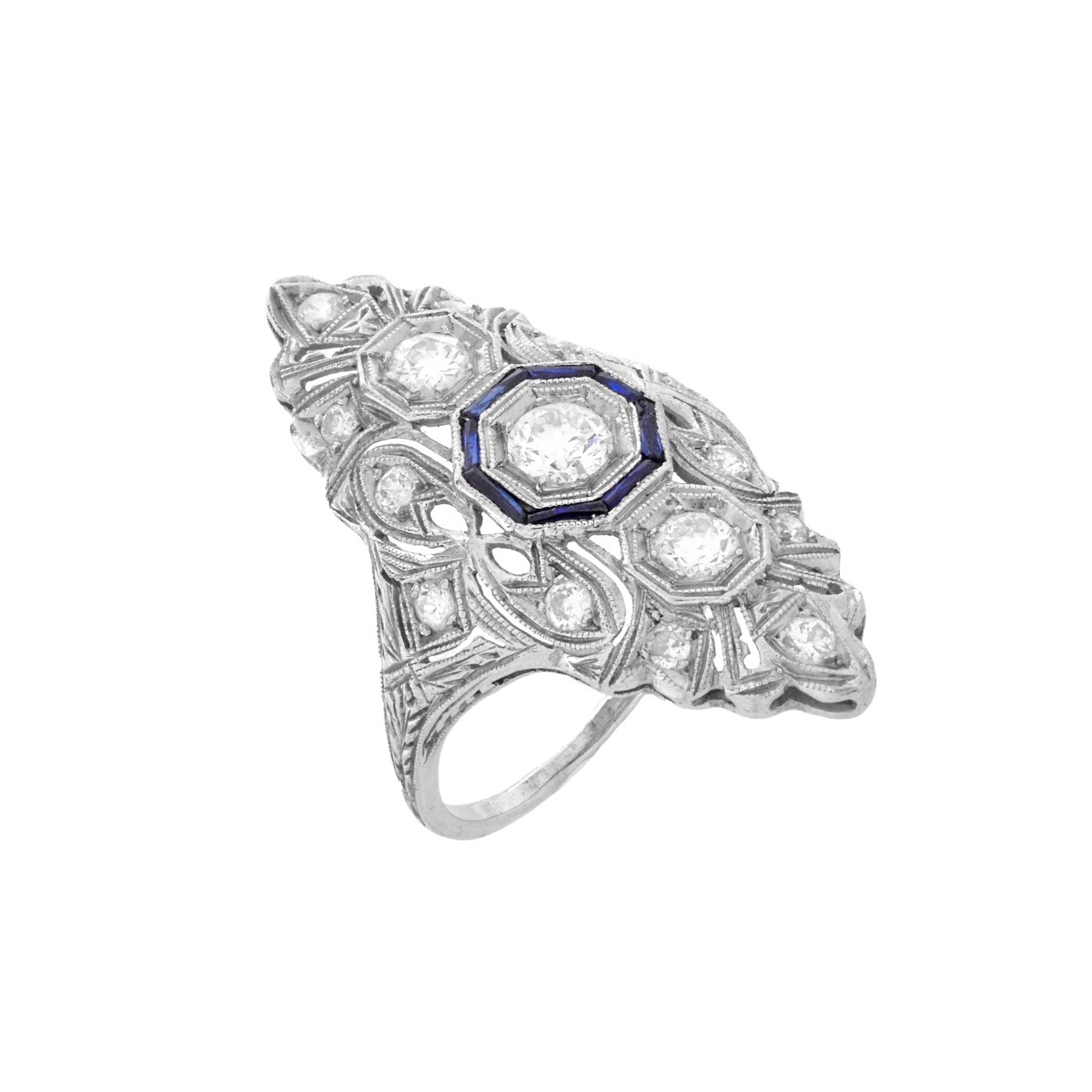 Art Deco Diamond and Platinum Ring