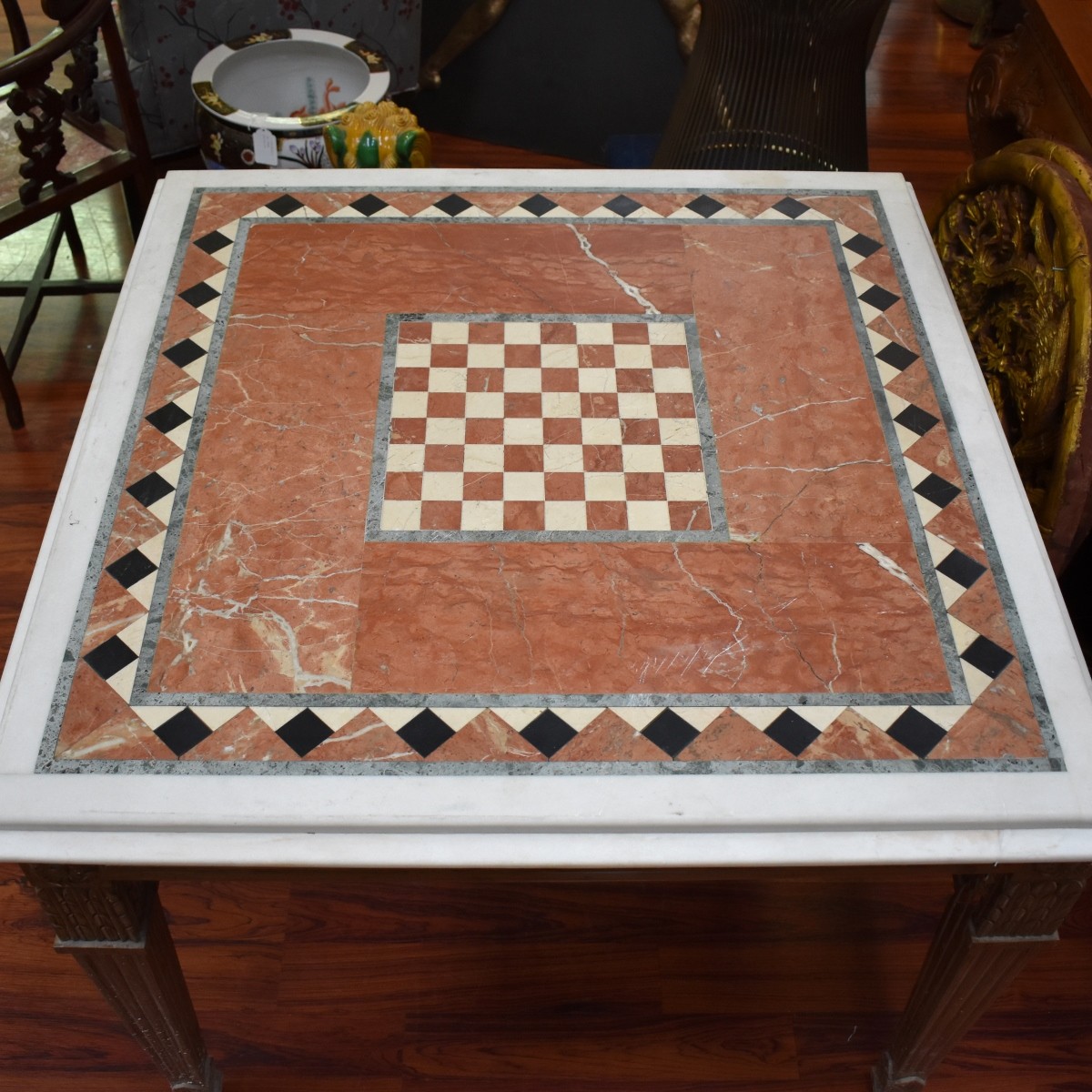 Marble Top Chess / Game Table