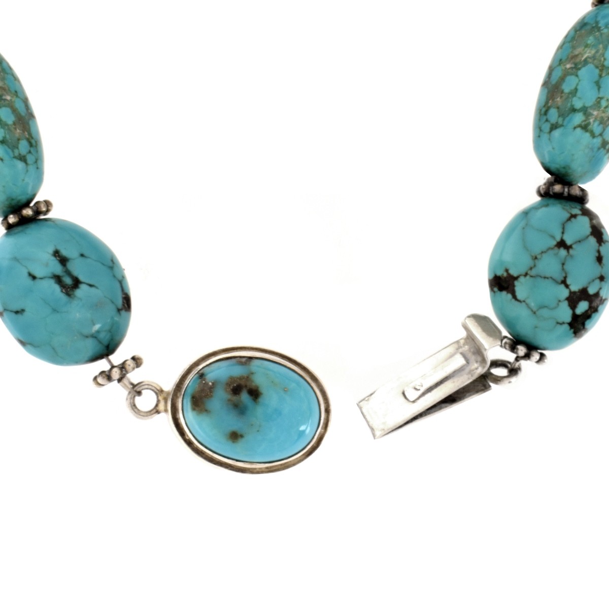 Turquoise and Silver Necklace and Bracelet
