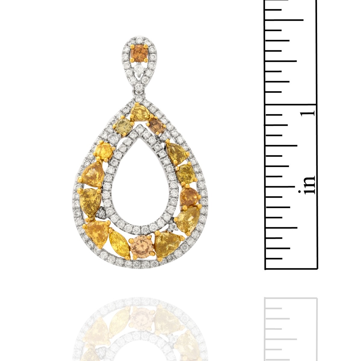 Fancy Diamond and 18K Pendant