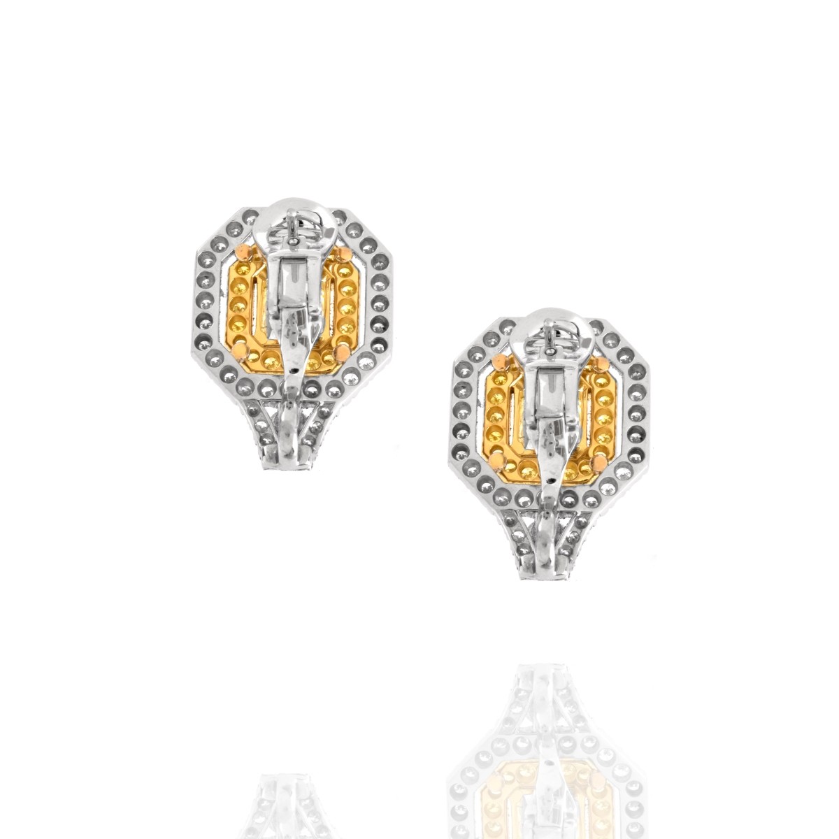 GIA Fancy Yellow Diamond Earrings