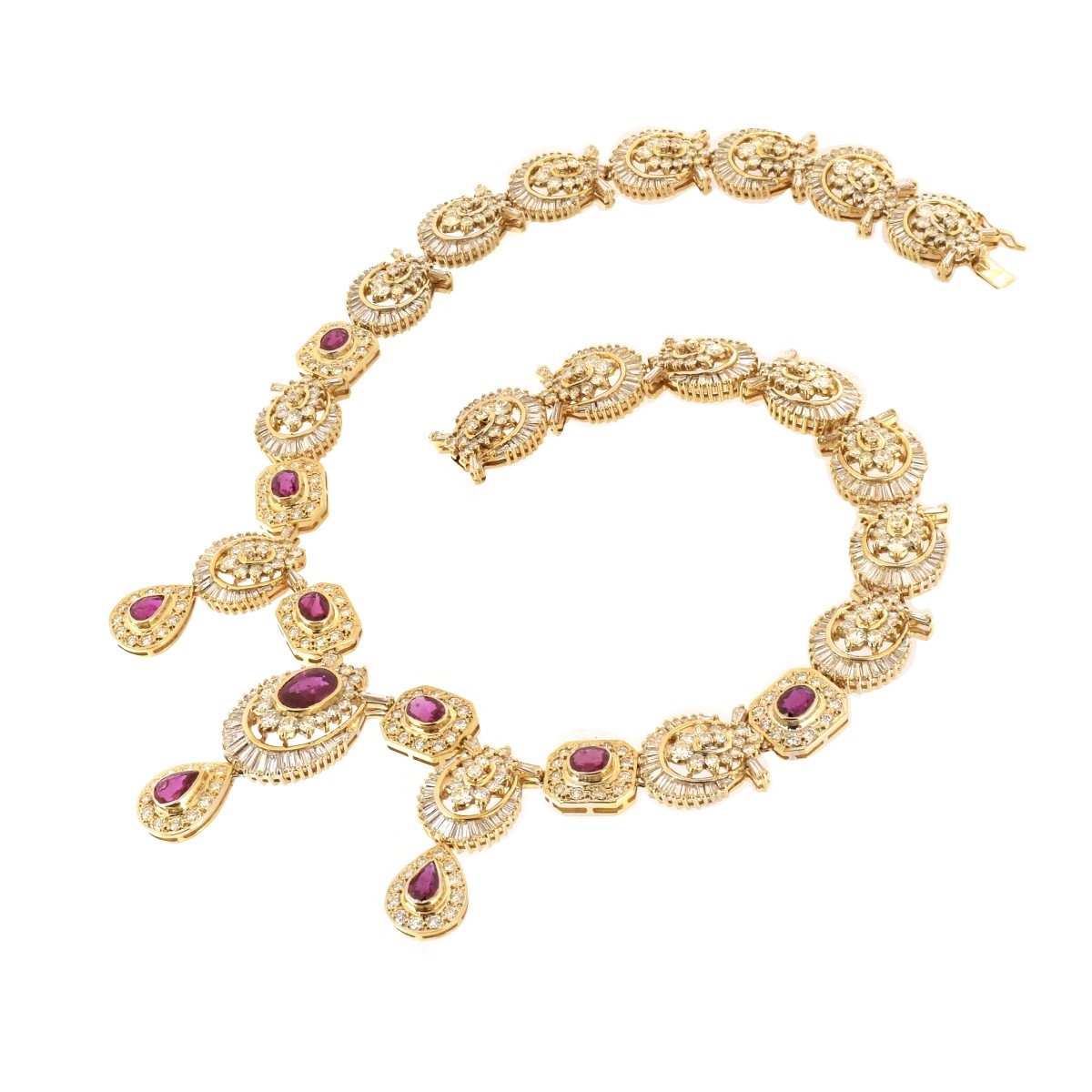 Diamond, Ruby and 18K Necklace