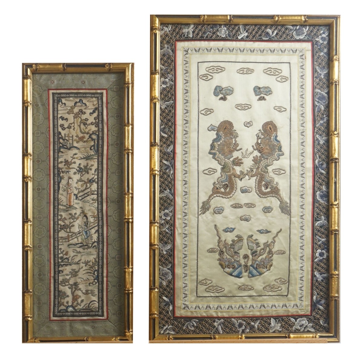 Chinese Silk Embroidered Panels