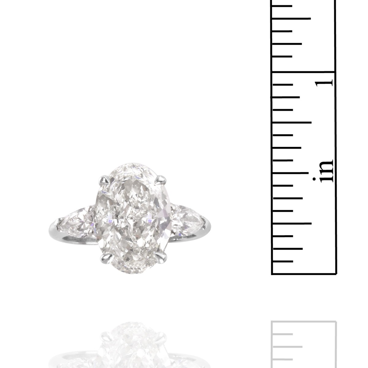 EGL 4.02ct Diamond and Platinum Ring