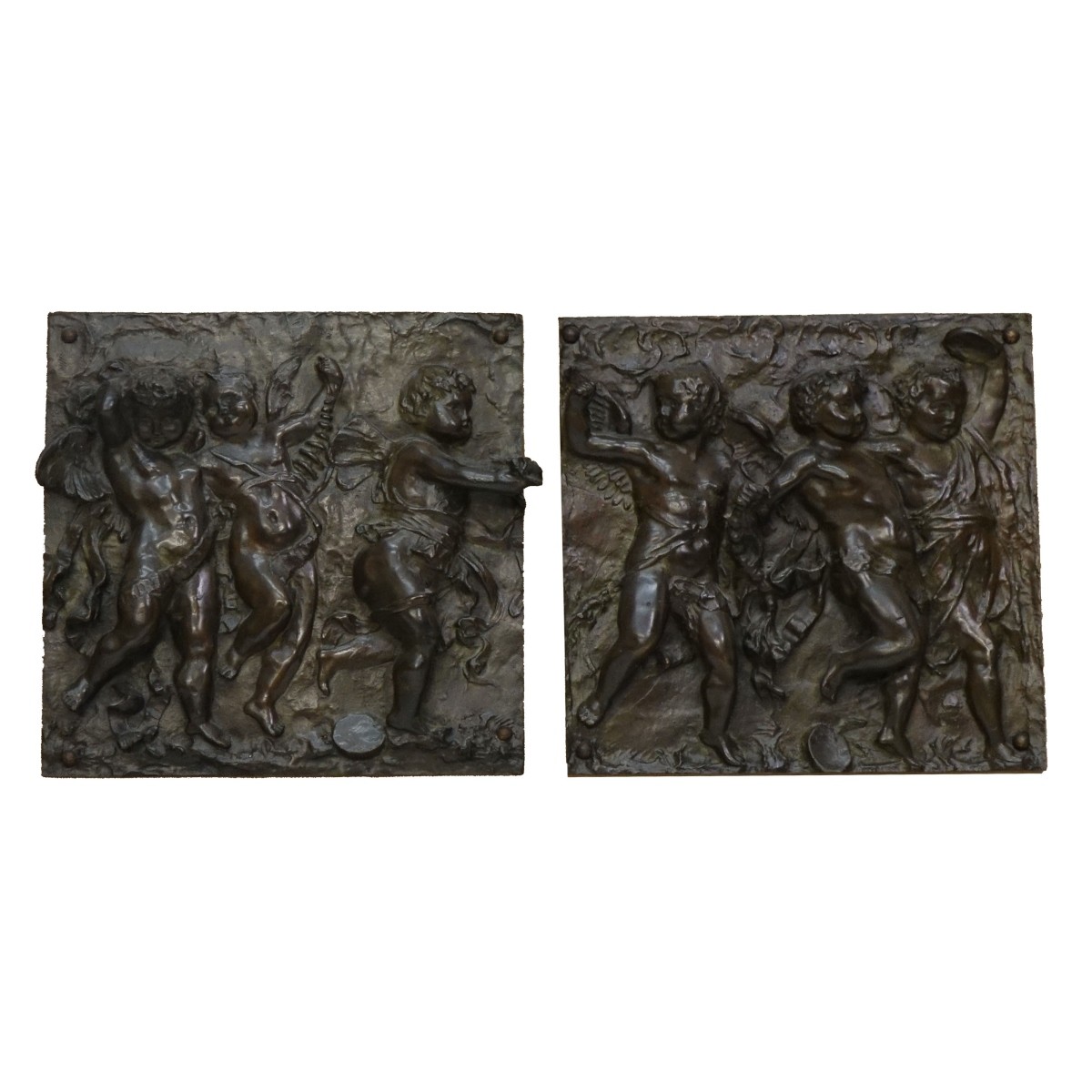 Pair of Bacchanal Relief Plaques