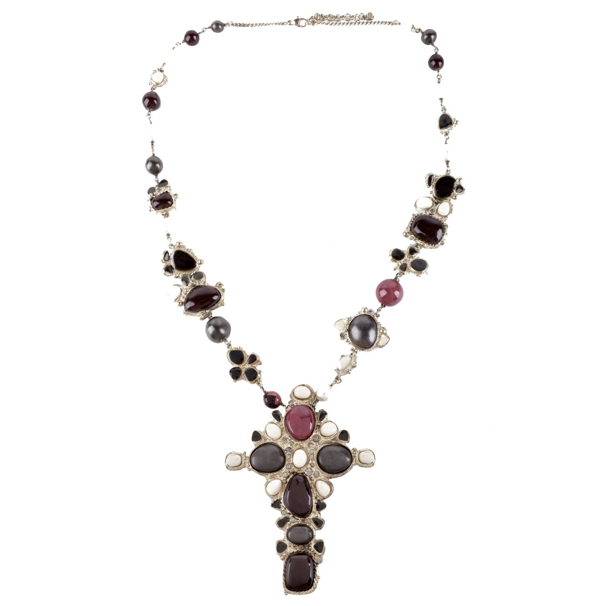 Chanel Gripoix Cross Necklace
