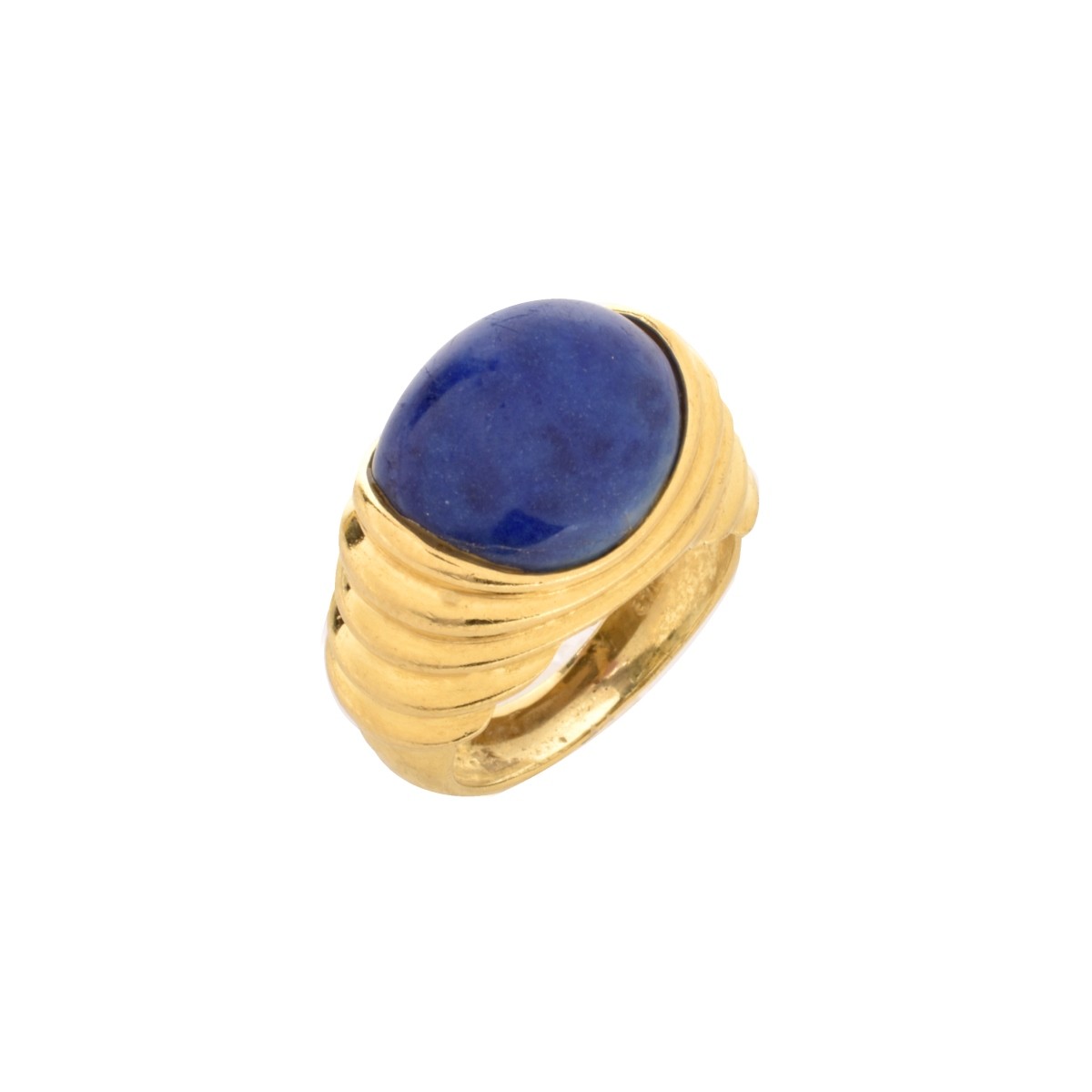 Lapis and 18K Ring and Earrings