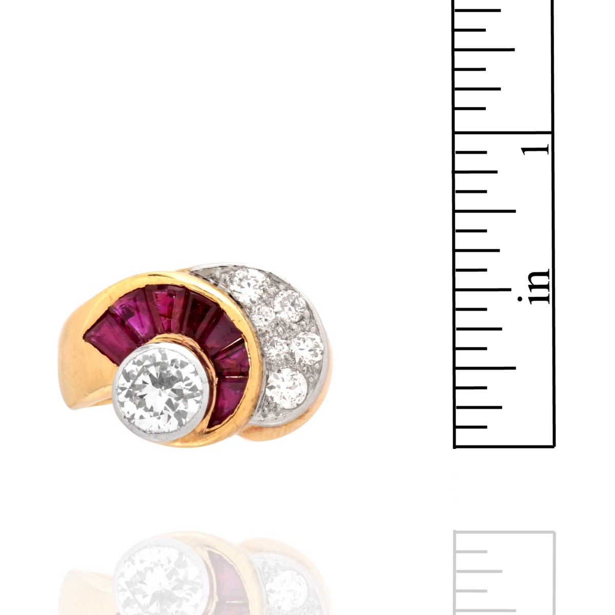 Diamond, Ruby and 14K Ring