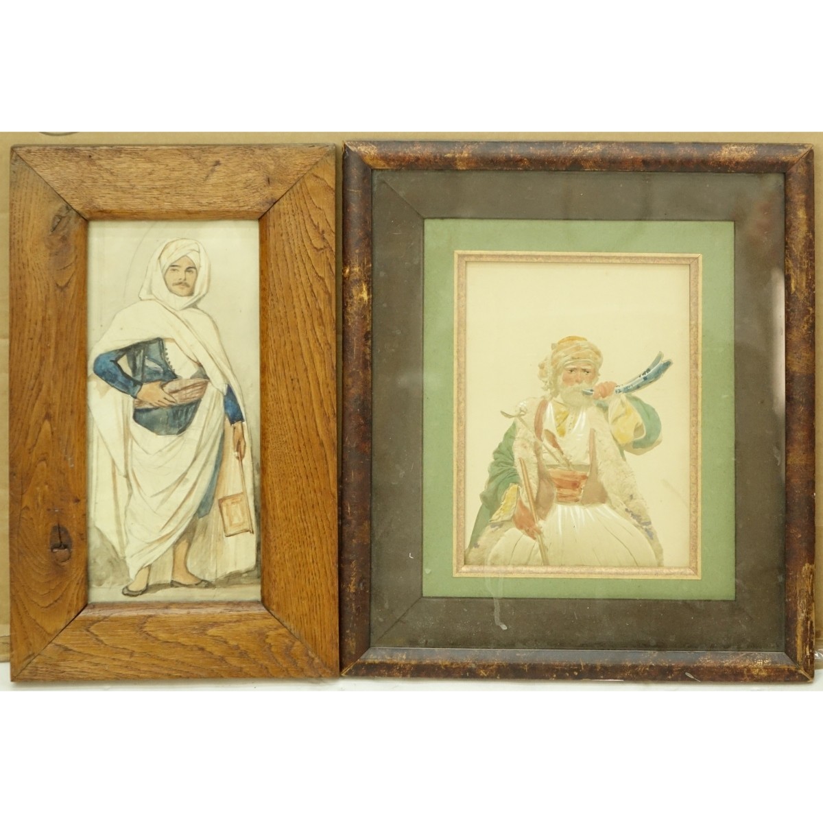 Two (2) Orientalist Watercolors "Portraits"