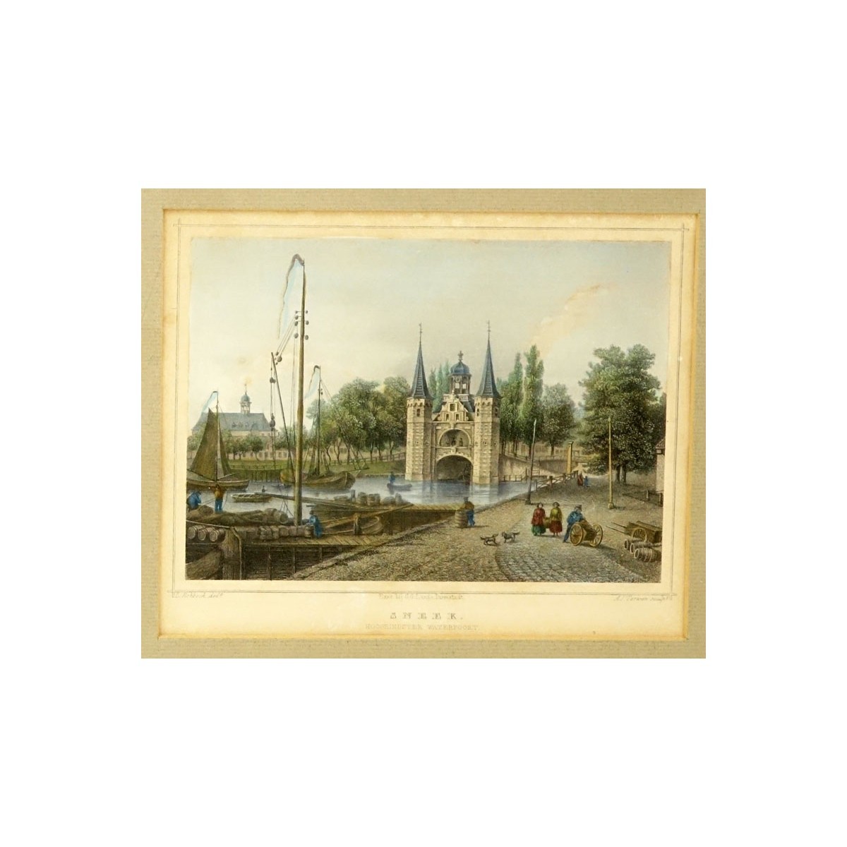 Two (2) Antique Engravings View of Nootdorp