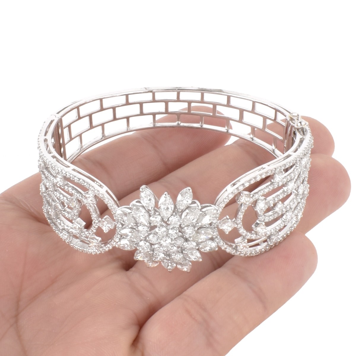 Diamond and 18K Bangle Bracelet