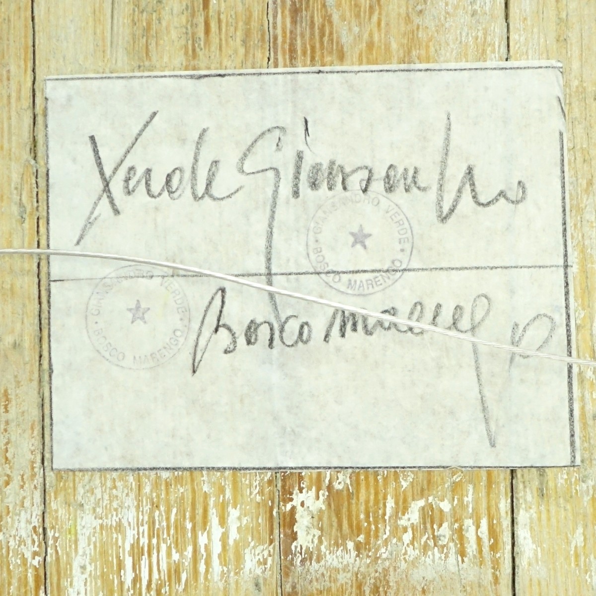 Italian Contemporary Collage Violin signed