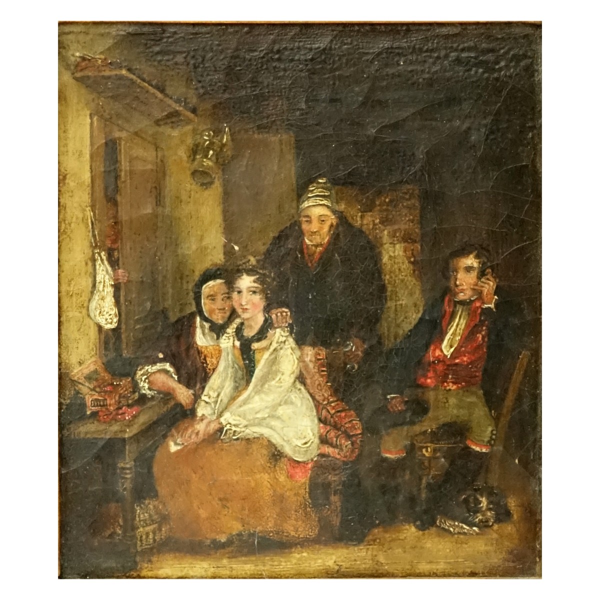 18/19 C Oil On Canvas "The Dowry"