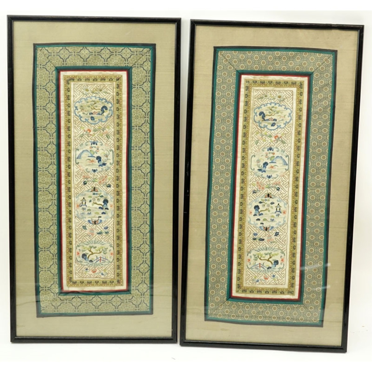 Two (2) Antique Chinese Embroidered Panels