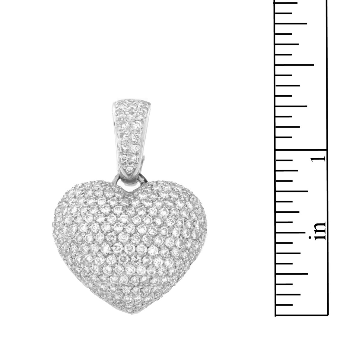 Diamond and 18K Heart Pendant