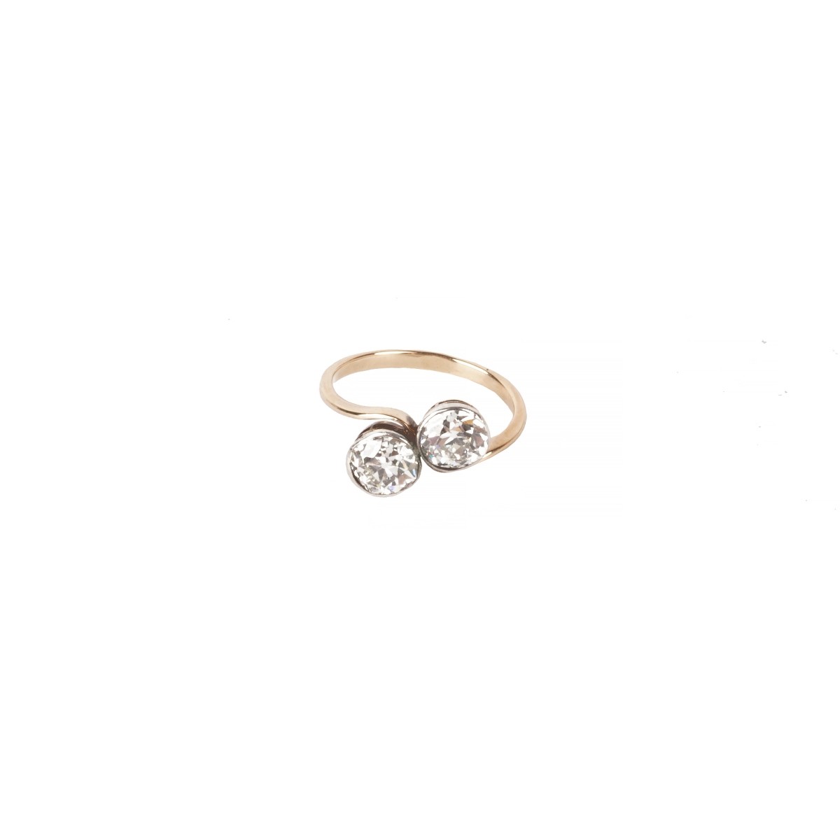 Antique Diamond Gold and Silver Ring