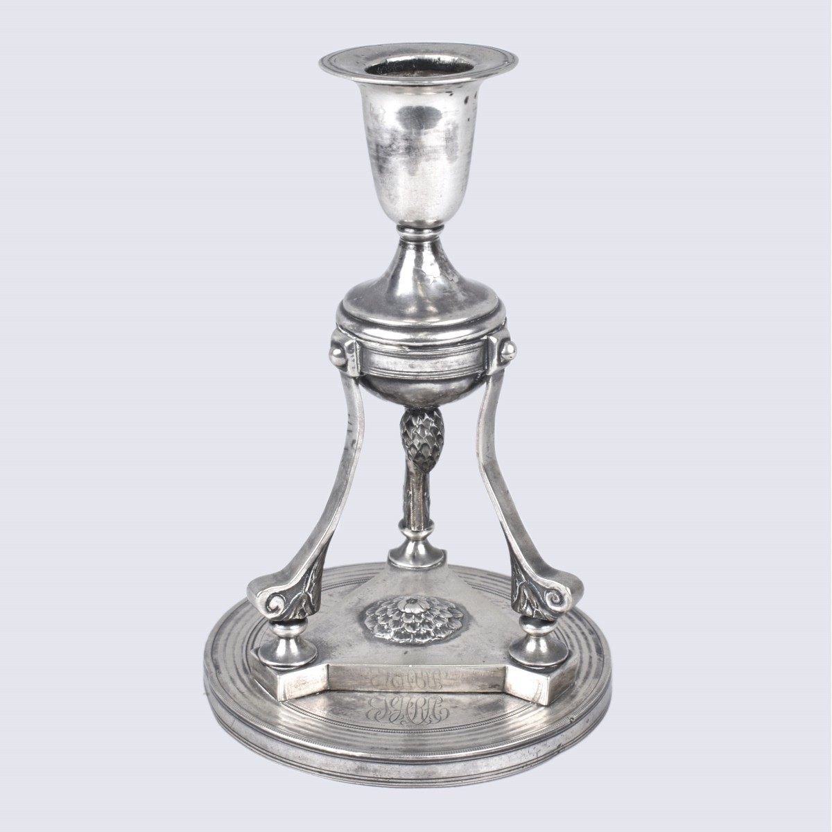 18th C. Mexican Silver Candlestick