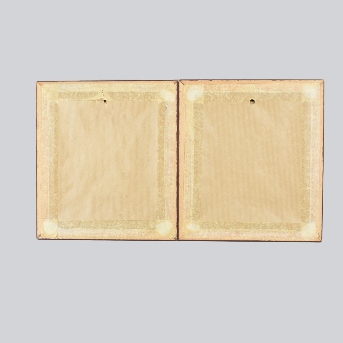 Pair of Framed Enamel Plaques