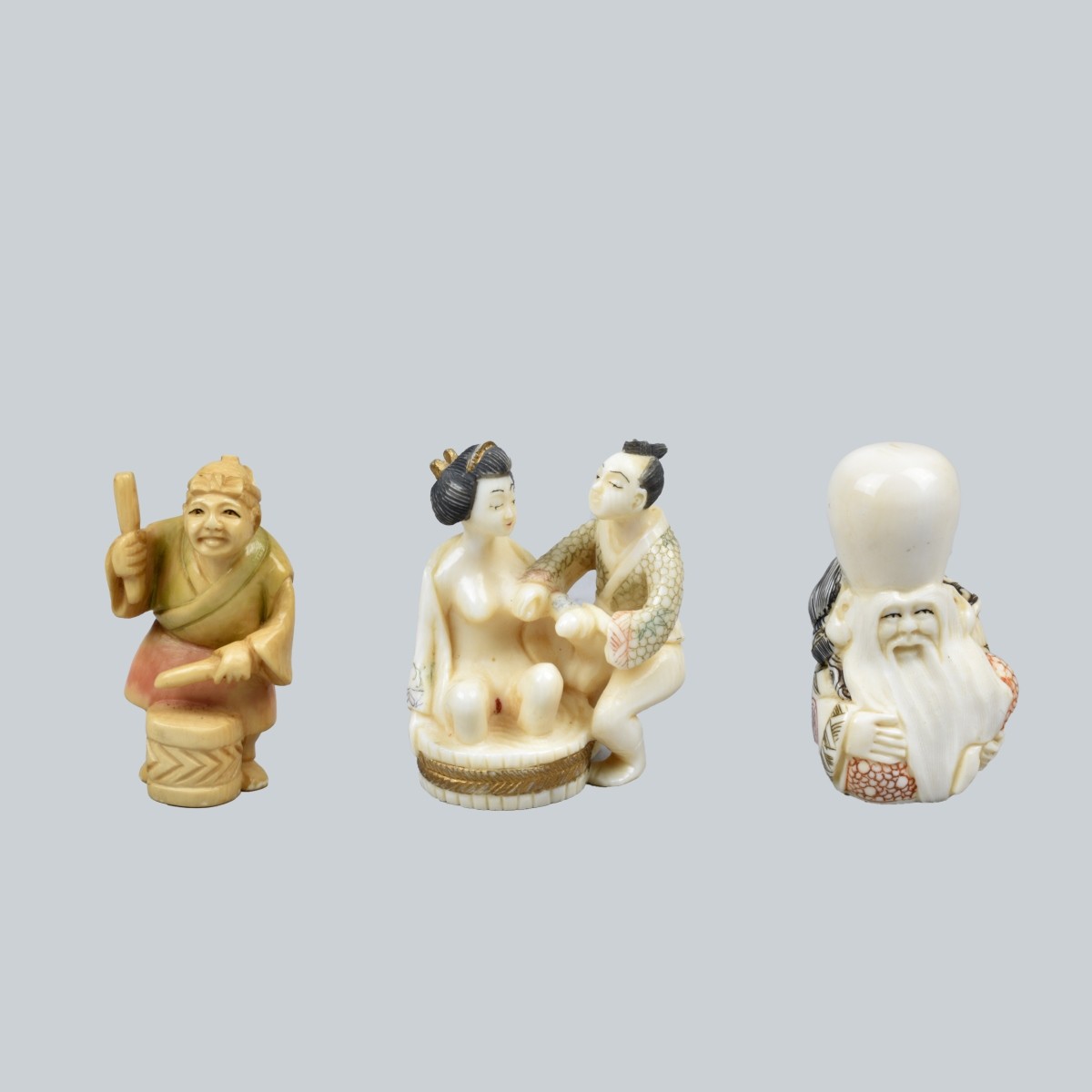 Three Japanese Netsuke Figurines
