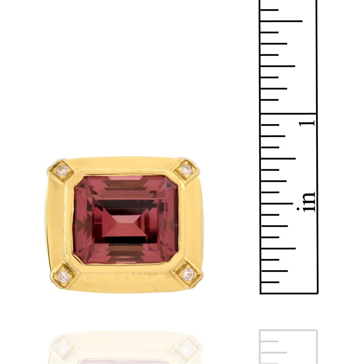 GIA Tourmaline, Diamond and 18K Ring