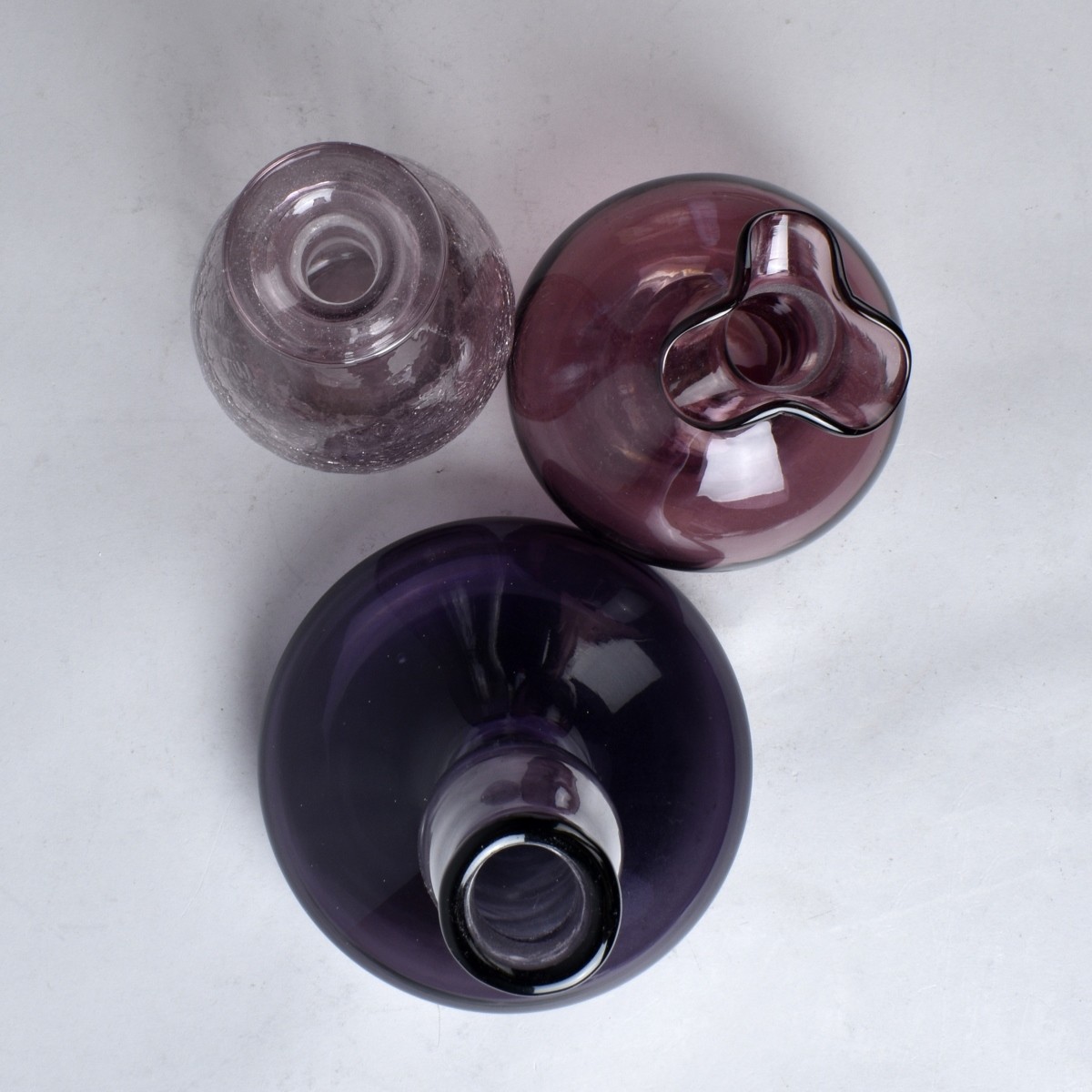 Three Blenko Glass Decanters