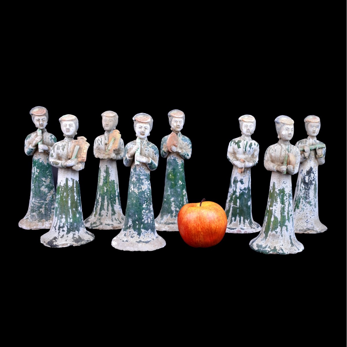 Eight Chinese Tang Style Figurines