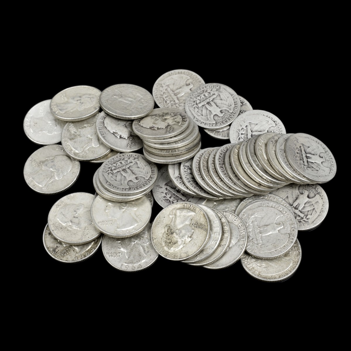 Fifty U.S. Silver Quarters