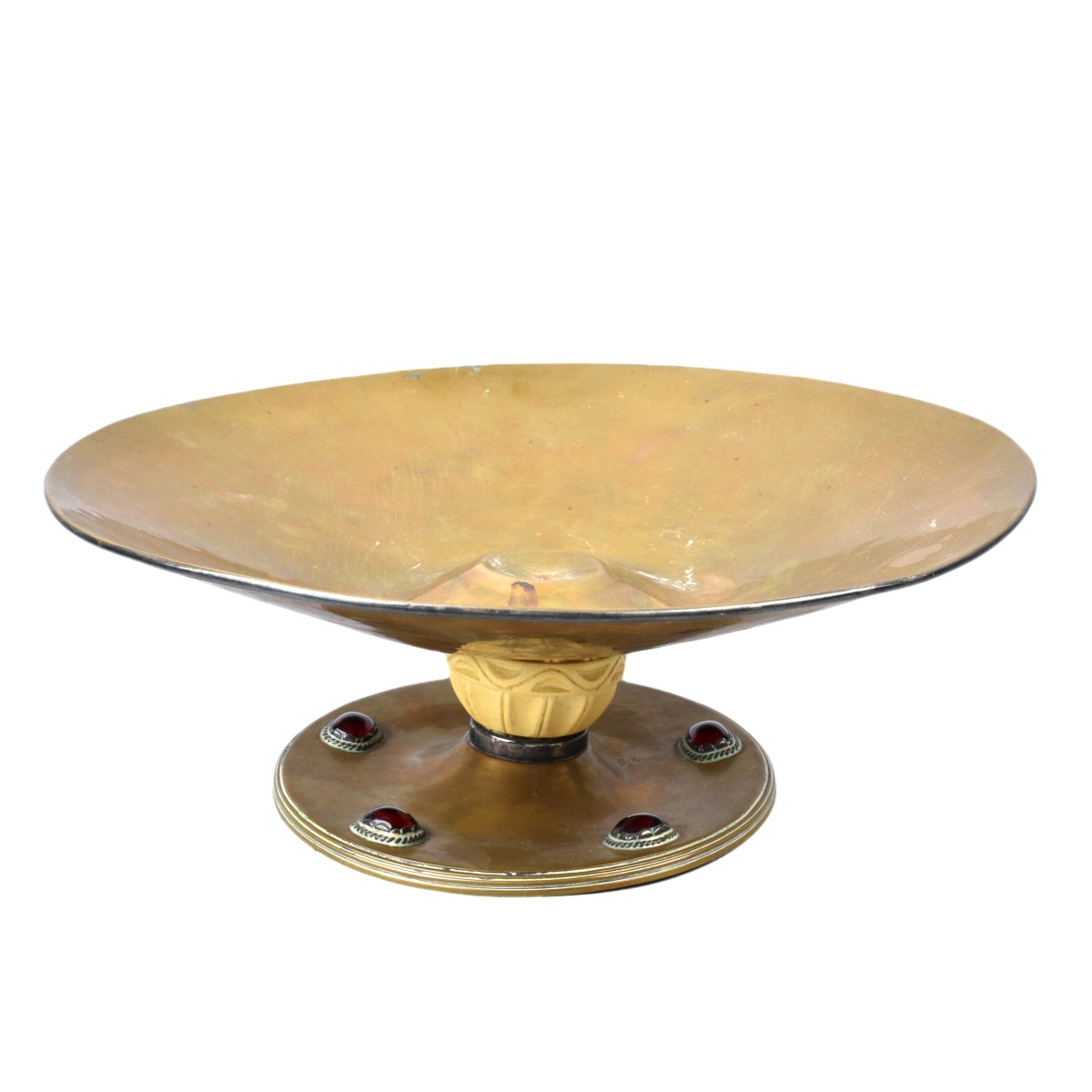 Arts & Crafts Brass Compote