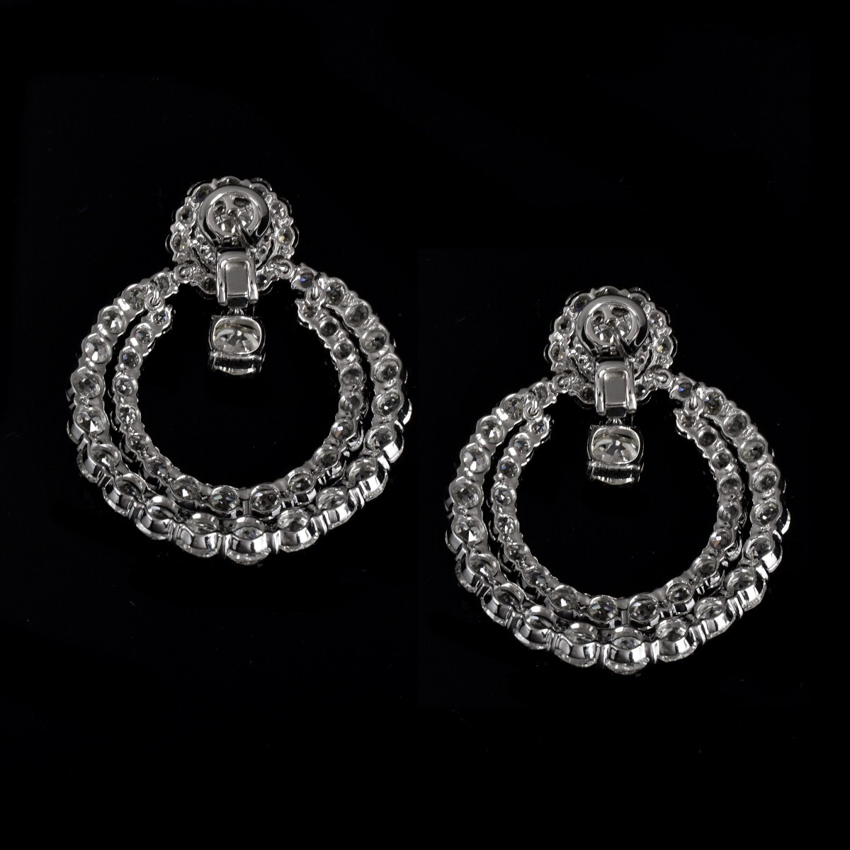 Diamond and Platinum Earrings