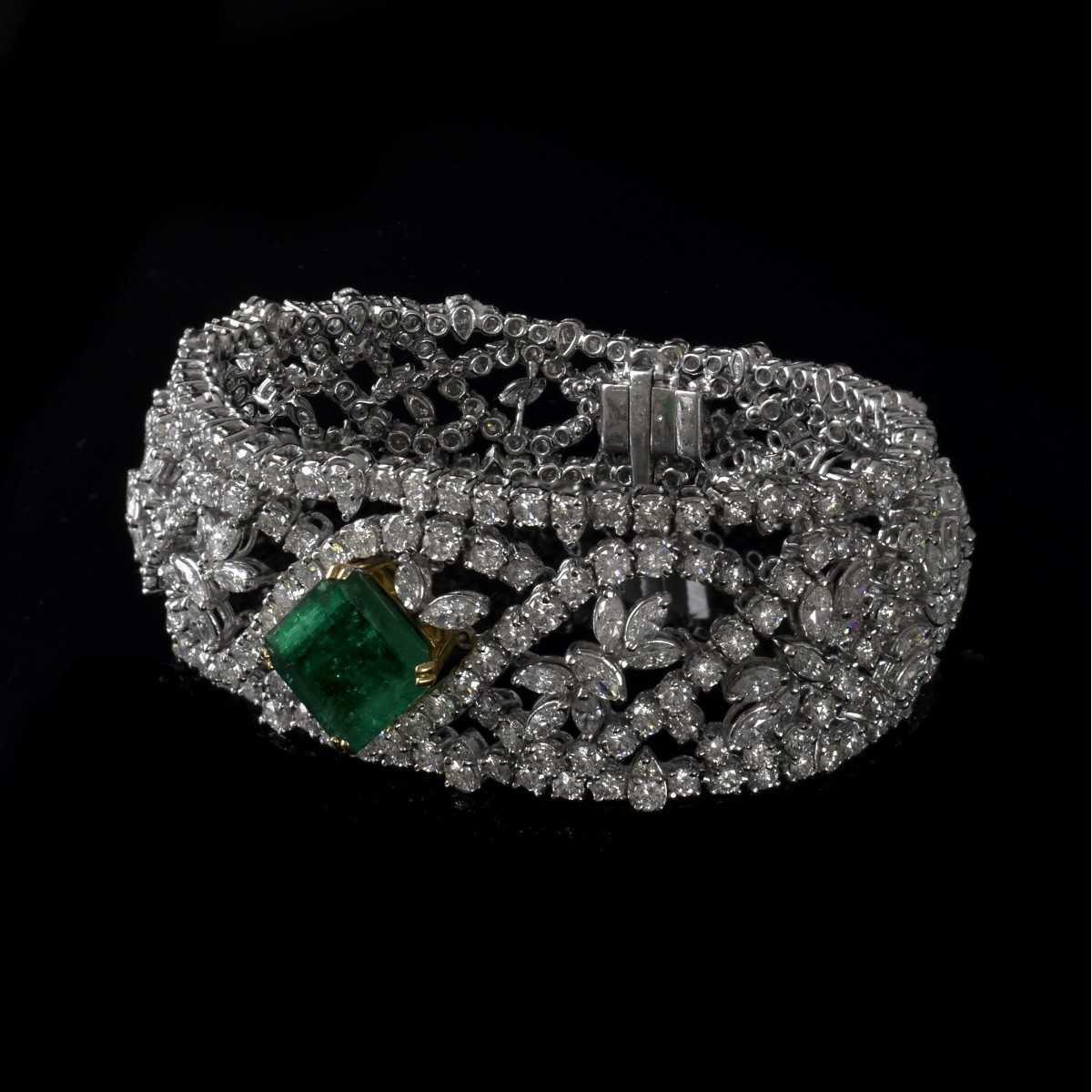 AGL Emerald, Diamond and 18K Bracelet