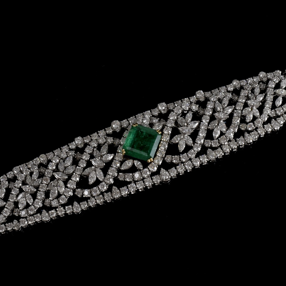 AGL Emerald, Diamond and 18K Bracelet