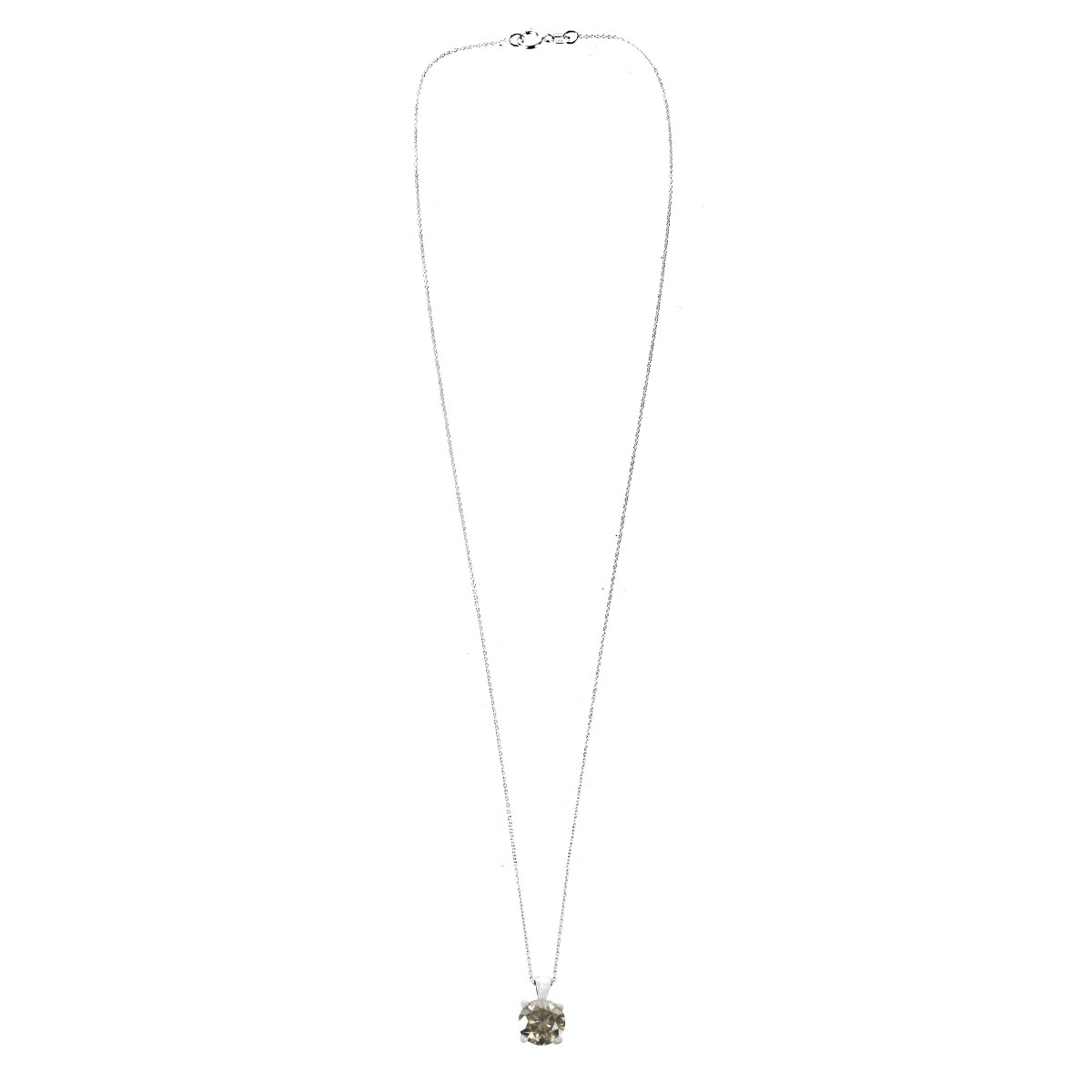 AIG Fancy Diamond and 14K Necklace