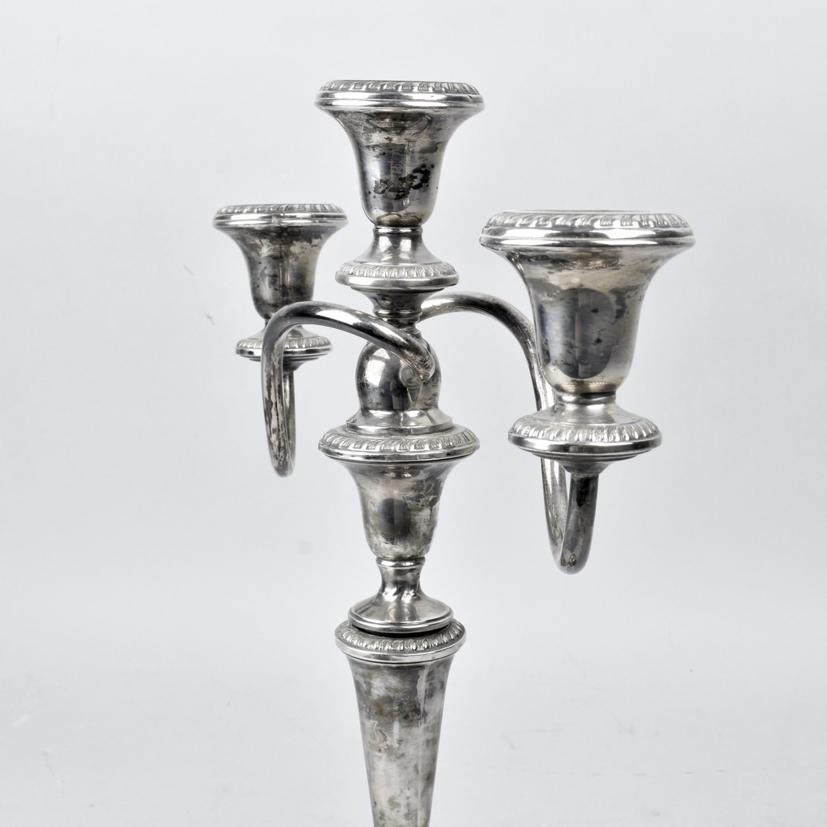 Pair of Large Weighted Sterling Silver Candelabra