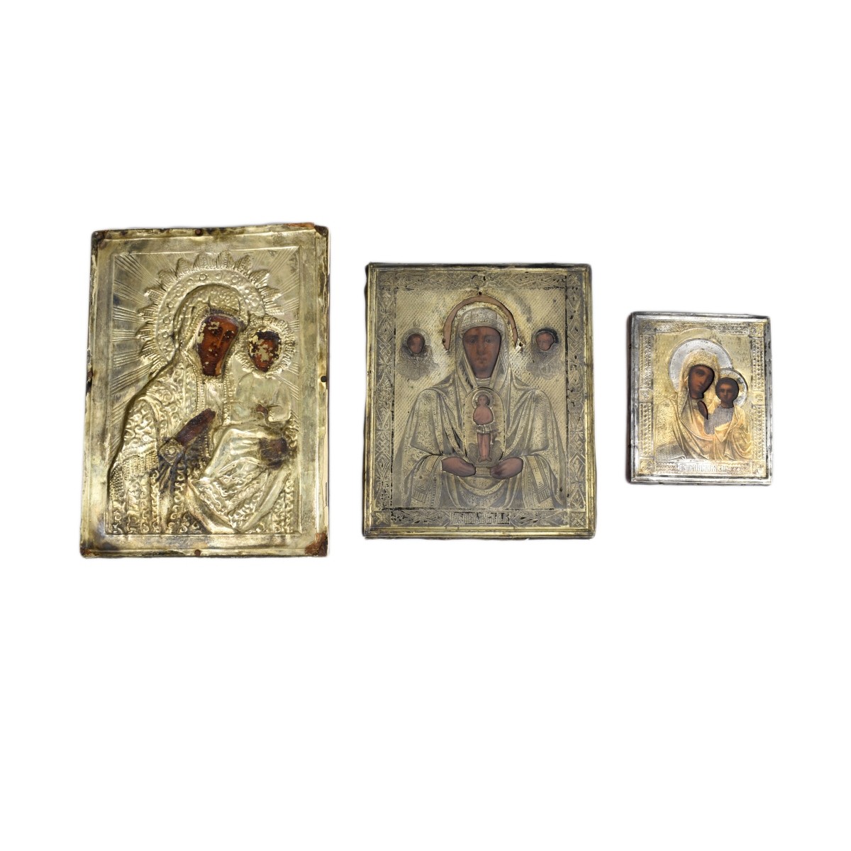 Three Antique Russian Icons