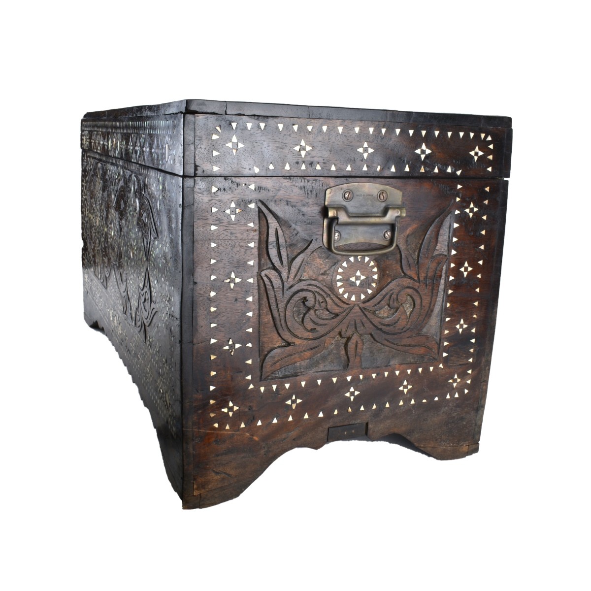 Vintage Mother of Pearl Inlaid Trunk