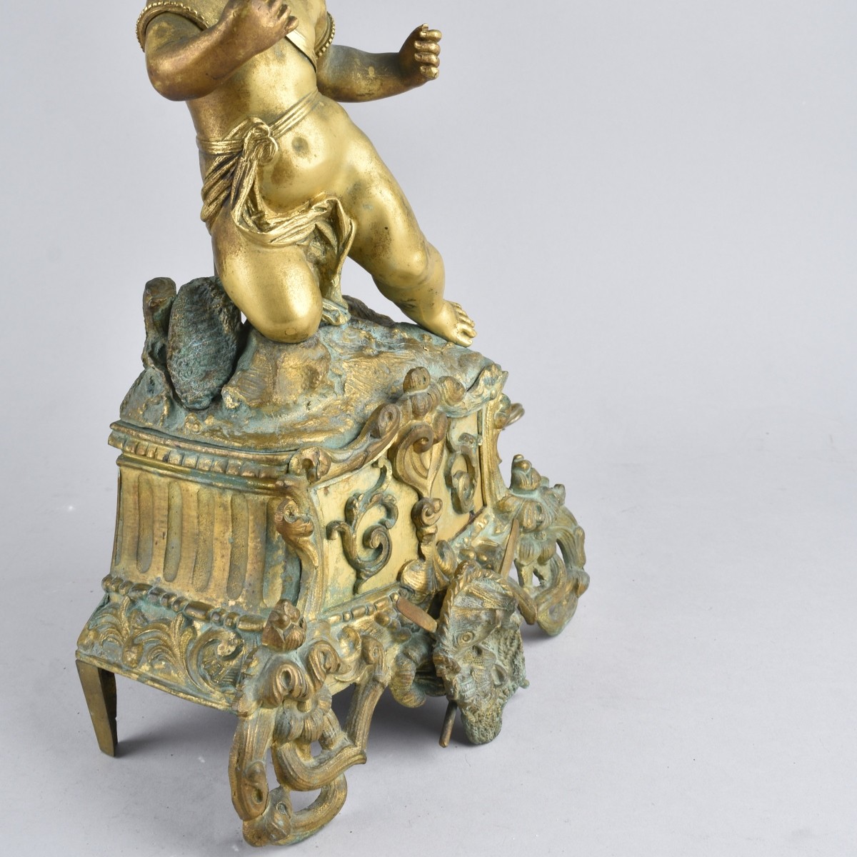 Gilt Bronze Putti Figure Lamp