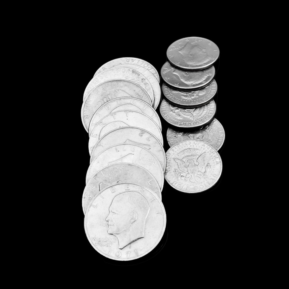 Sixteen U.S. Nickel Clad Coins