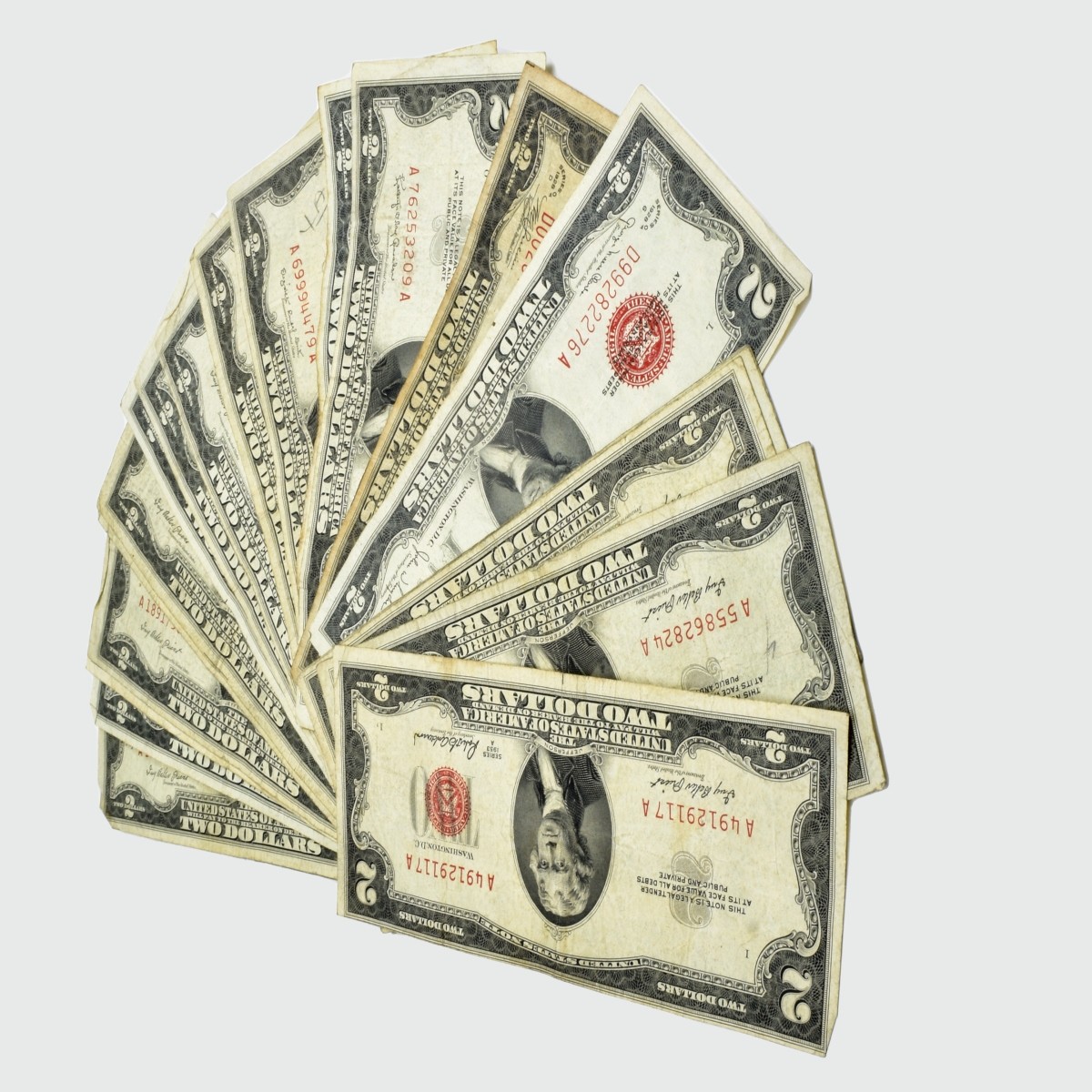 Twenty $2.00 U.S. Federal Reserve Notes