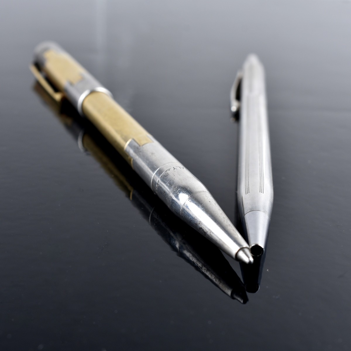 Two Cartier Sterling Silver Writing Instruments