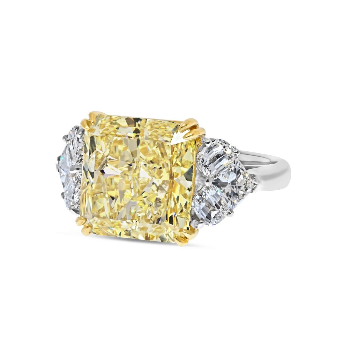 GIA 12.96 Fancy Yellow Diamond Ring