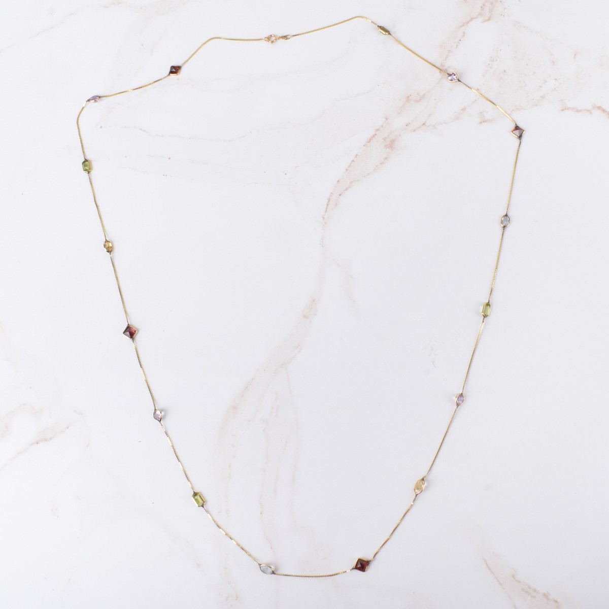 Gemstone and 14K Necklace
